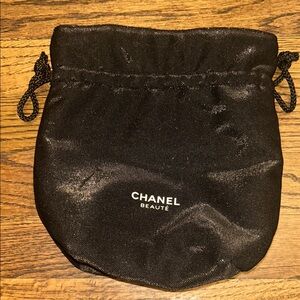 CHANEL Black Drawstring Pouch